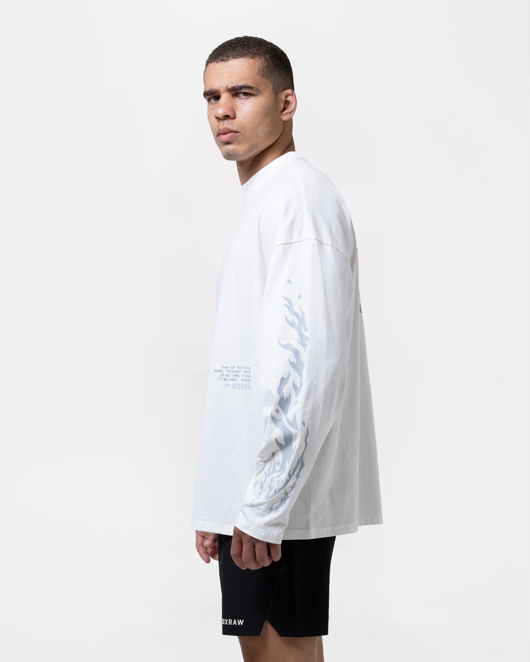 Sparring Club Fire Horse Long Sleeve T-Shirt - Washed Ivory