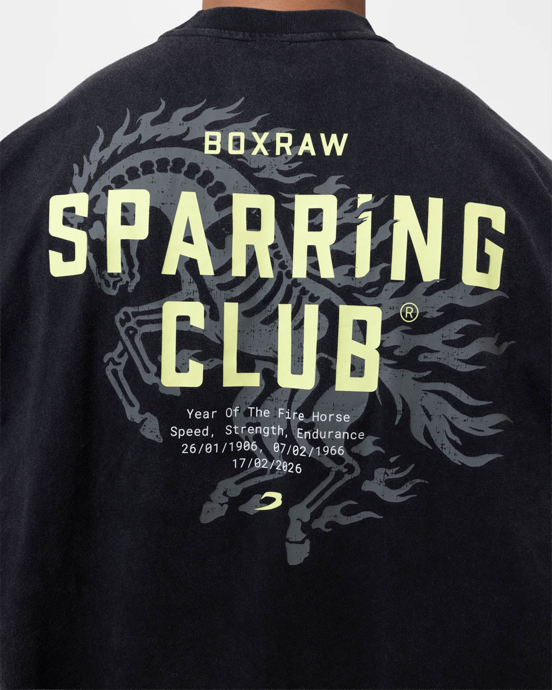 Sparring Club Fire Horse Oversized Tank - Washed Black