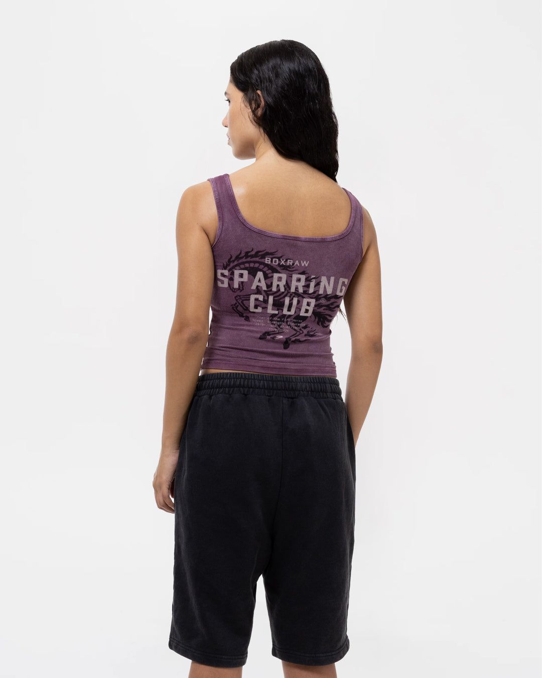 Sparring Club Fire Horse Ribbed Tank - Washed Fig