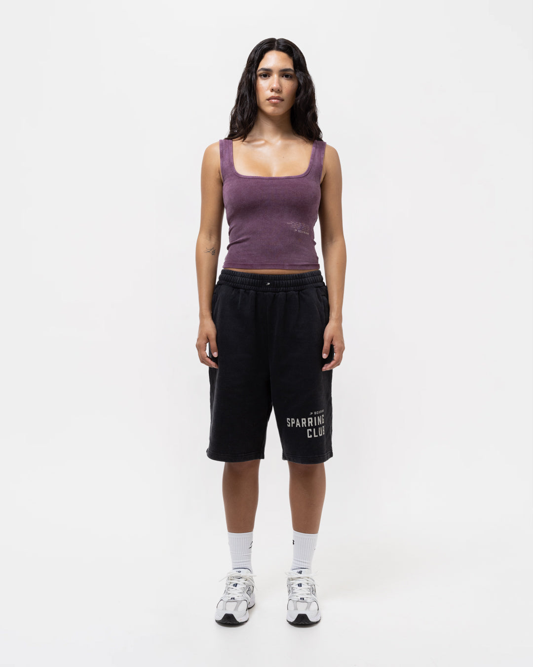 Sparring Club Fire Horse Ribbed Tank - Washed Fig