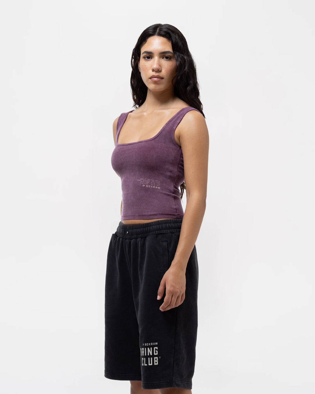 Sparring Club Fire Horse Ribbed Tank - Washed Fig