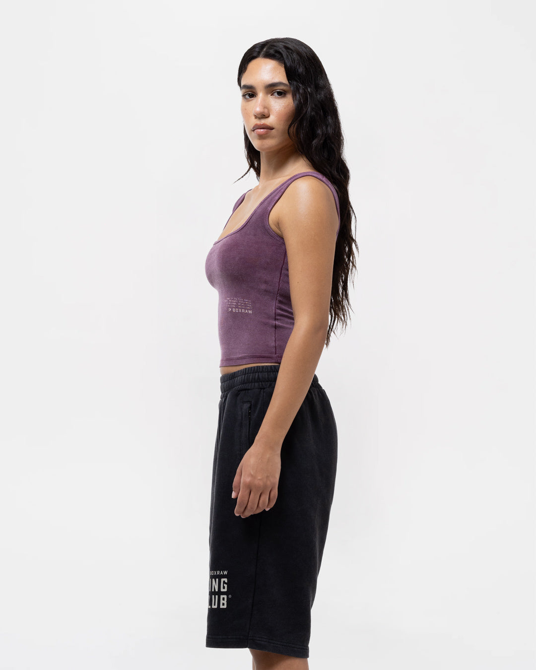 Sparring Club Fire Horse Ribbed Tank - Washed Fig