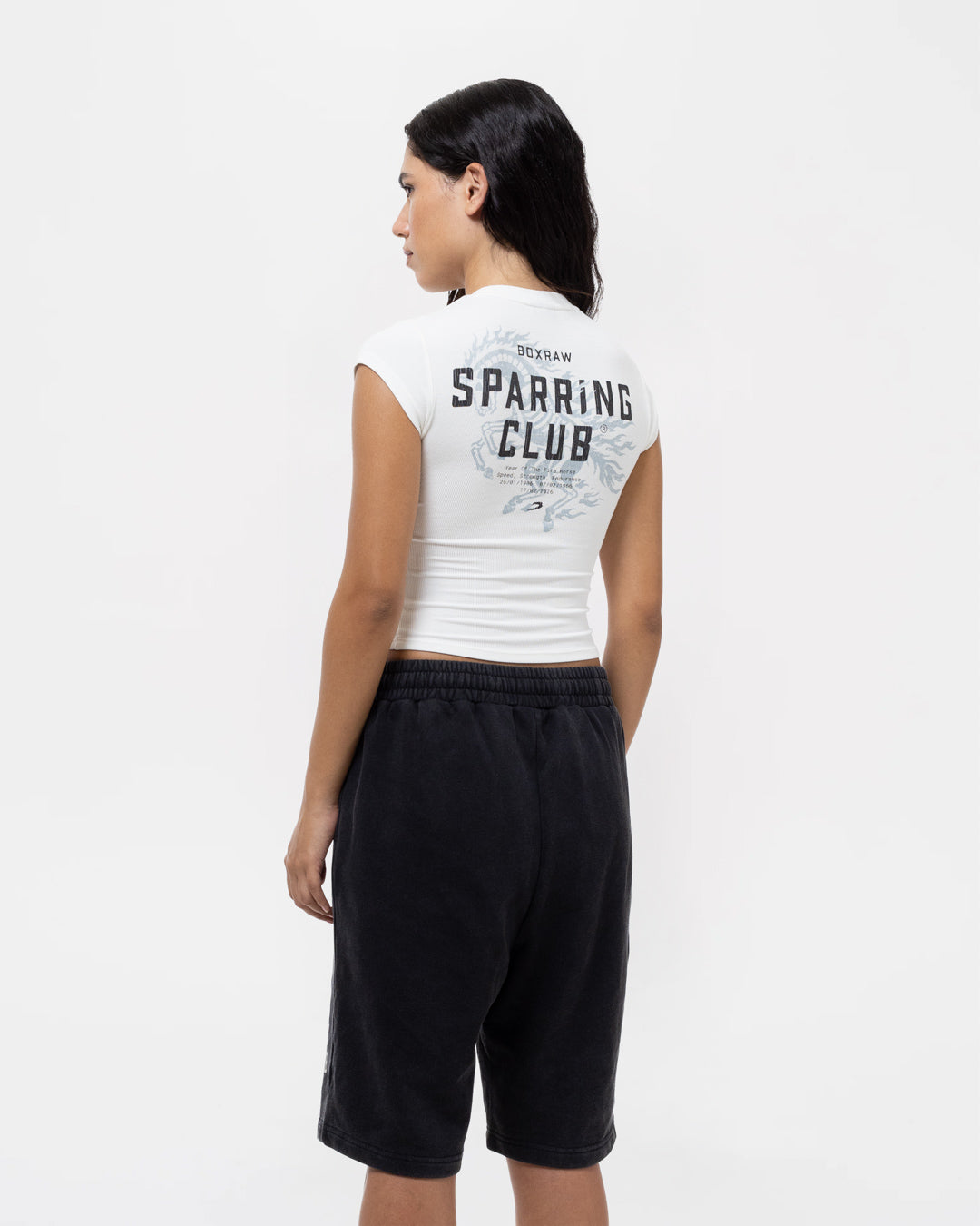Sparring Club Fire Horse Ribbed Cap T-Shirt - Washed Ivory