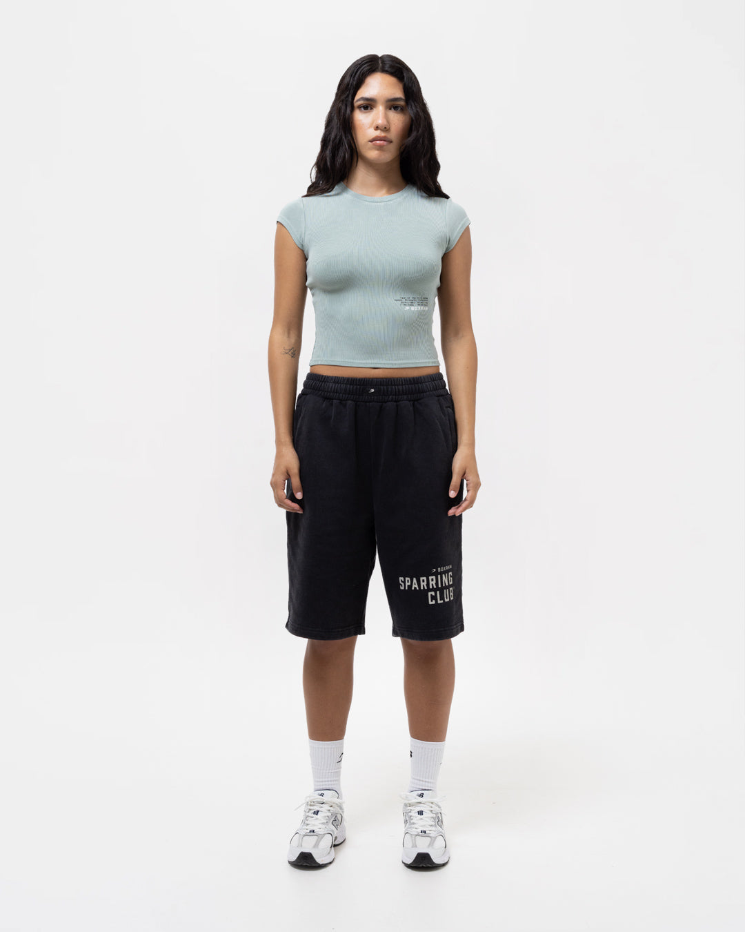 Sparring Club Fire Horse Ribbed Cap T-Shirt - Washed Sage