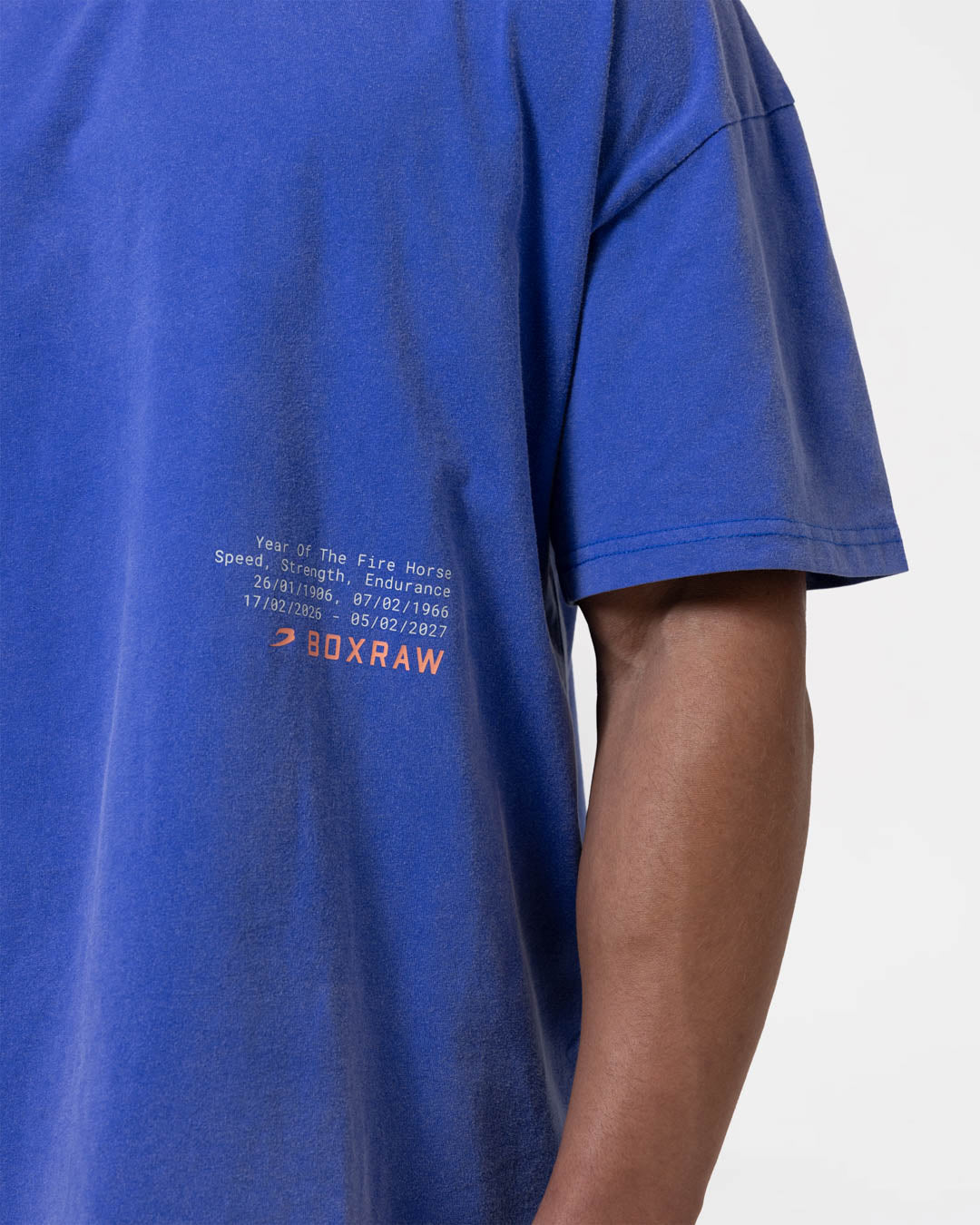 Sparring Club Fire Horse Oversized T-Shirt - Washed Blue