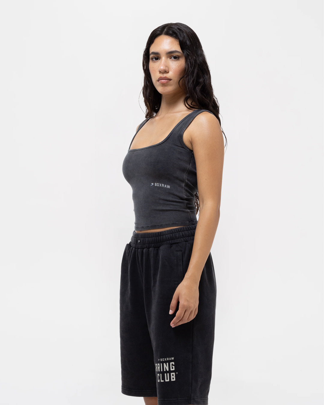 Sparring Club Ribbed Tank - Washed Black