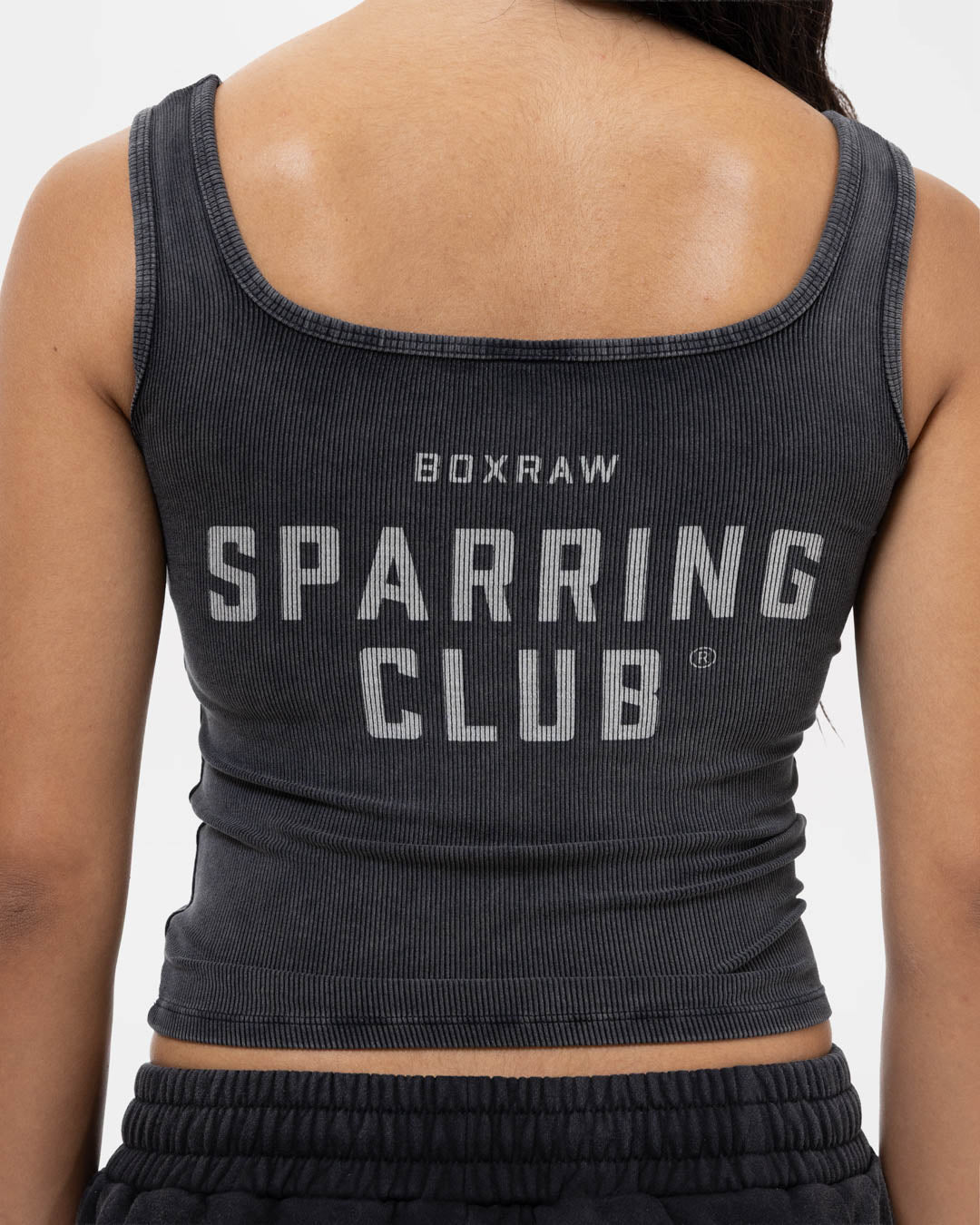 Sparring Club Ribbed Tank - Washed Black