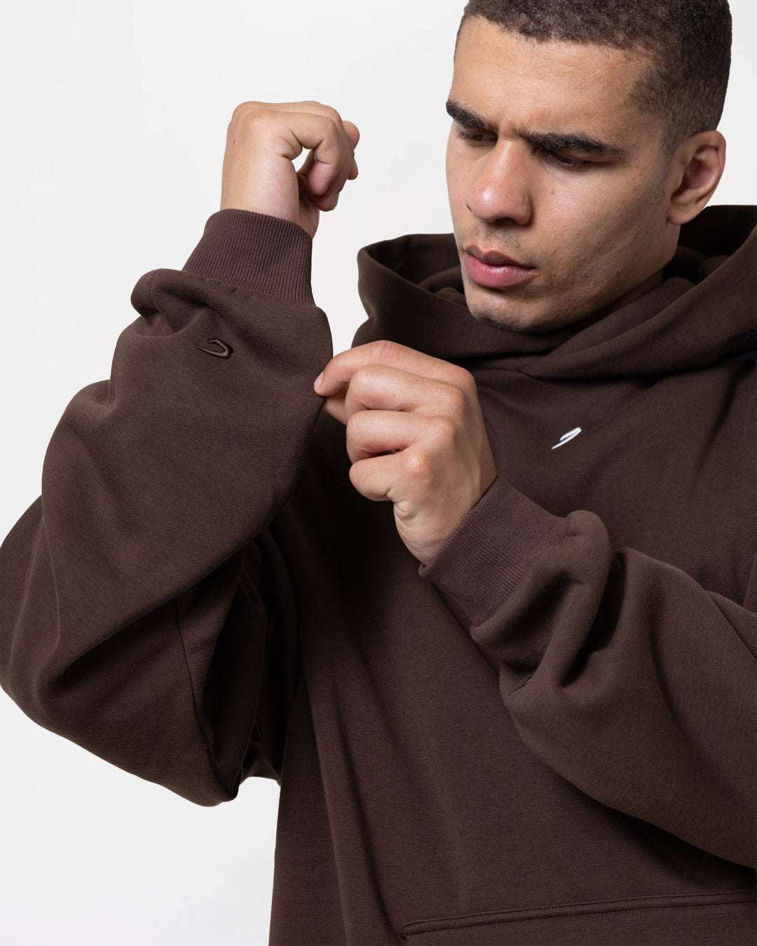 Strike Oversized Hoodie - Brown