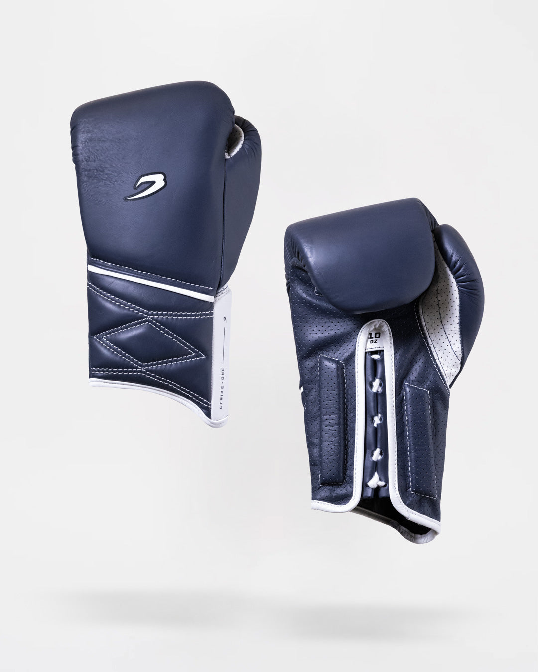 Strike-One Lace Boxing Gloves - Blue/White