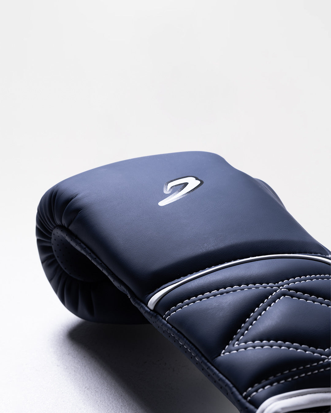 Strike-Three Lace Boxing Gloves - Blue/White