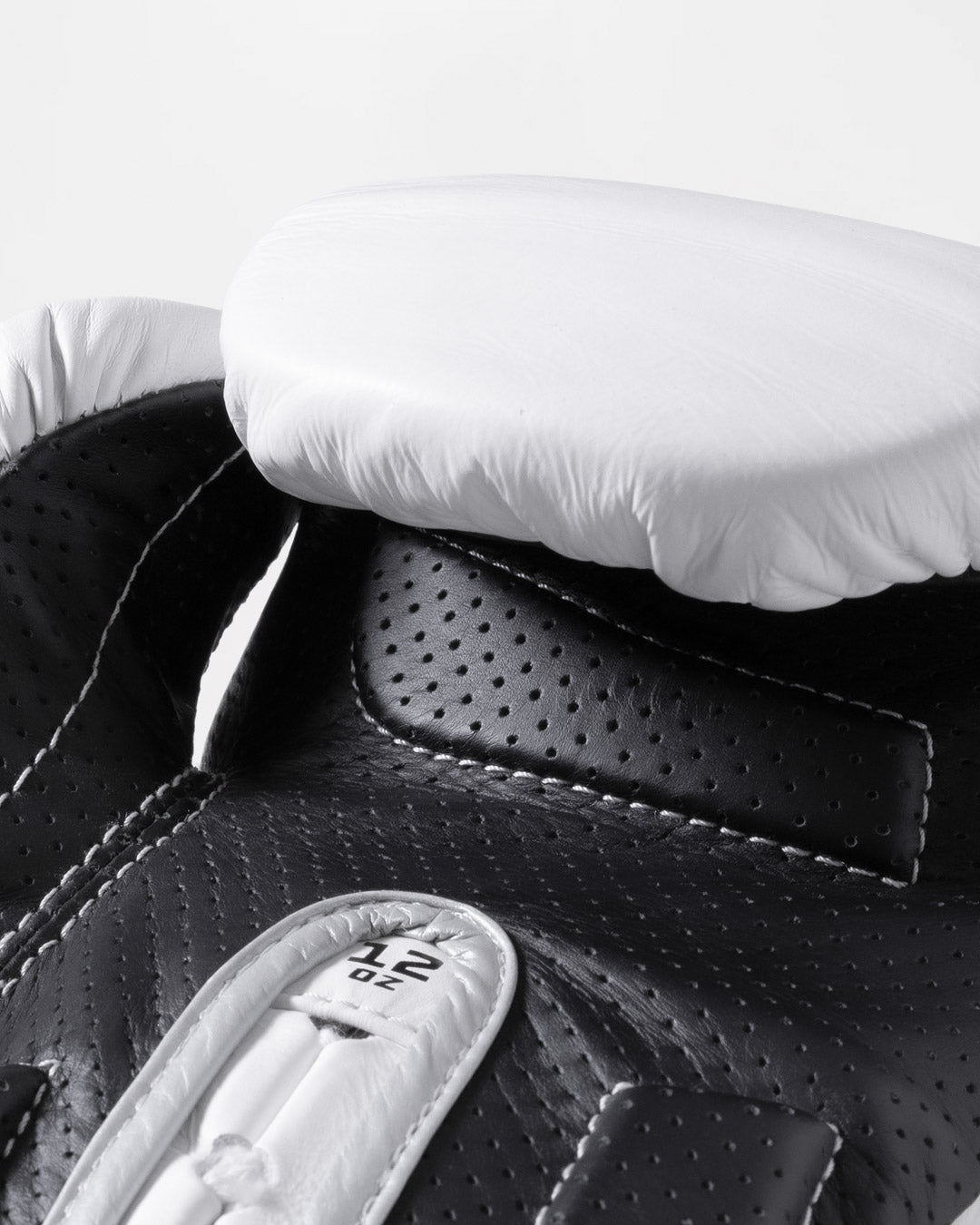 Strike-Three Lace Boxing Gloves - White/Black