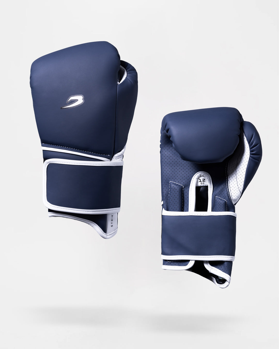 Strike-Three Twin Strap Boxing Gloves - Blue/White