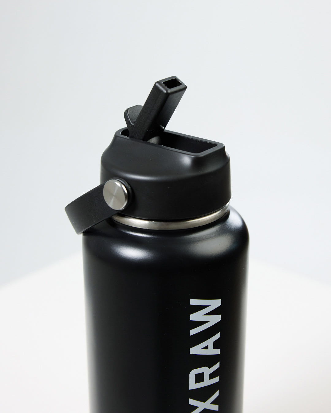 BOXRAW 1L Steel Water Bottle - Black