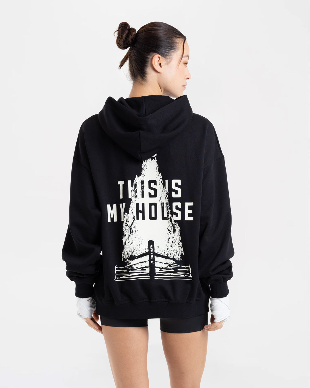 This Is My House Oversized Hoodie - Black
