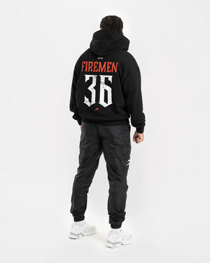 Teddy Atlas Firemen Oversized Hoodie - Black