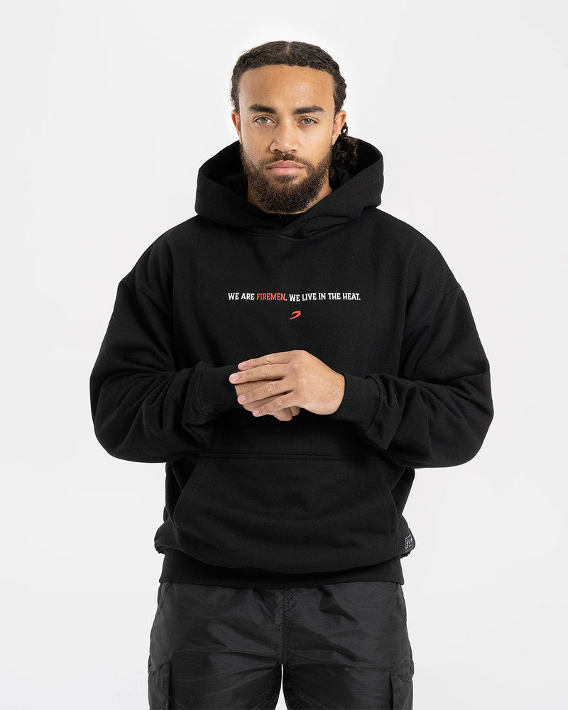 Teddy Atlas Firemen Oversized Hoodie - Black