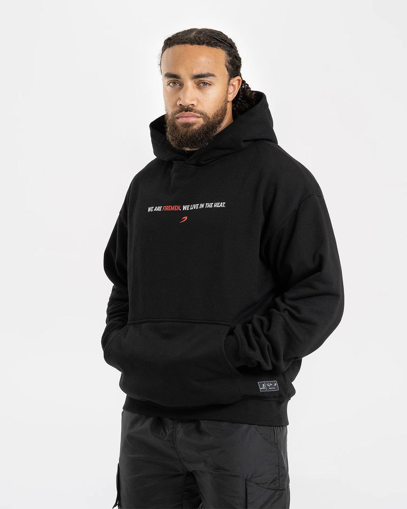 Teddy Atlas Firemen Oversized Hoodie - Black