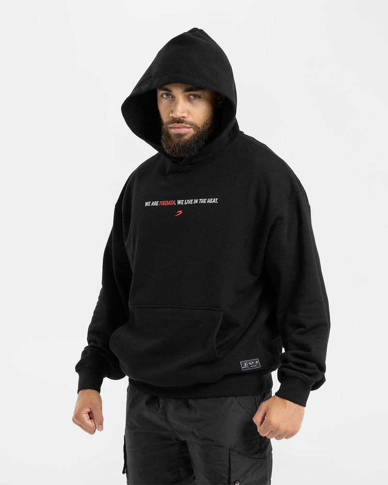 Teddy Atlas Firemen Oversized Hoodie - Black