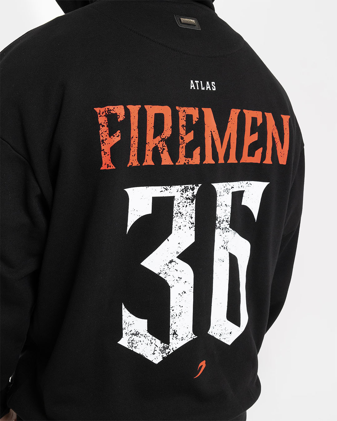 Teddy Atlas Firemen Oversized Hoodie - Black | BOXRAW