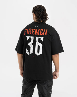 Teddy Atlas Firemen Oversized T-Shirt - Black