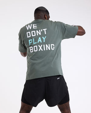 We Don't Play Boxing Oversized T-Shirt - Green