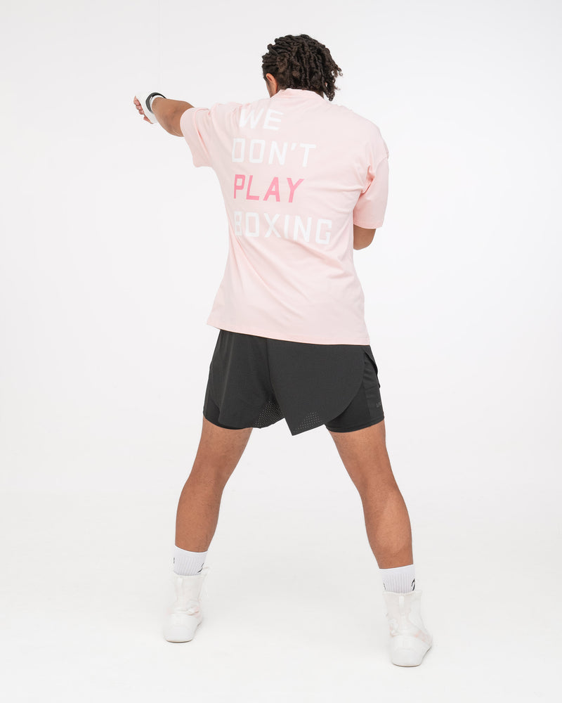 We Don't Play Boxing Oversized T-Shirt - Pink
