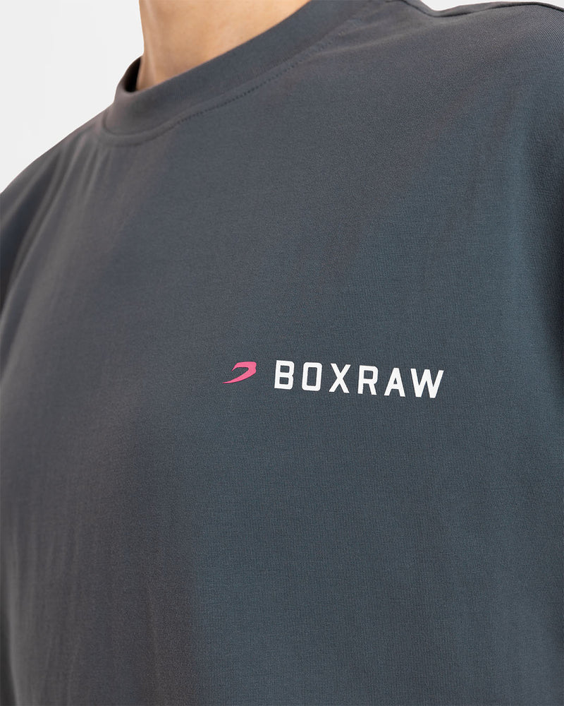 We Don't Play Boxing Oversized T-Shirt - Grey/Pink