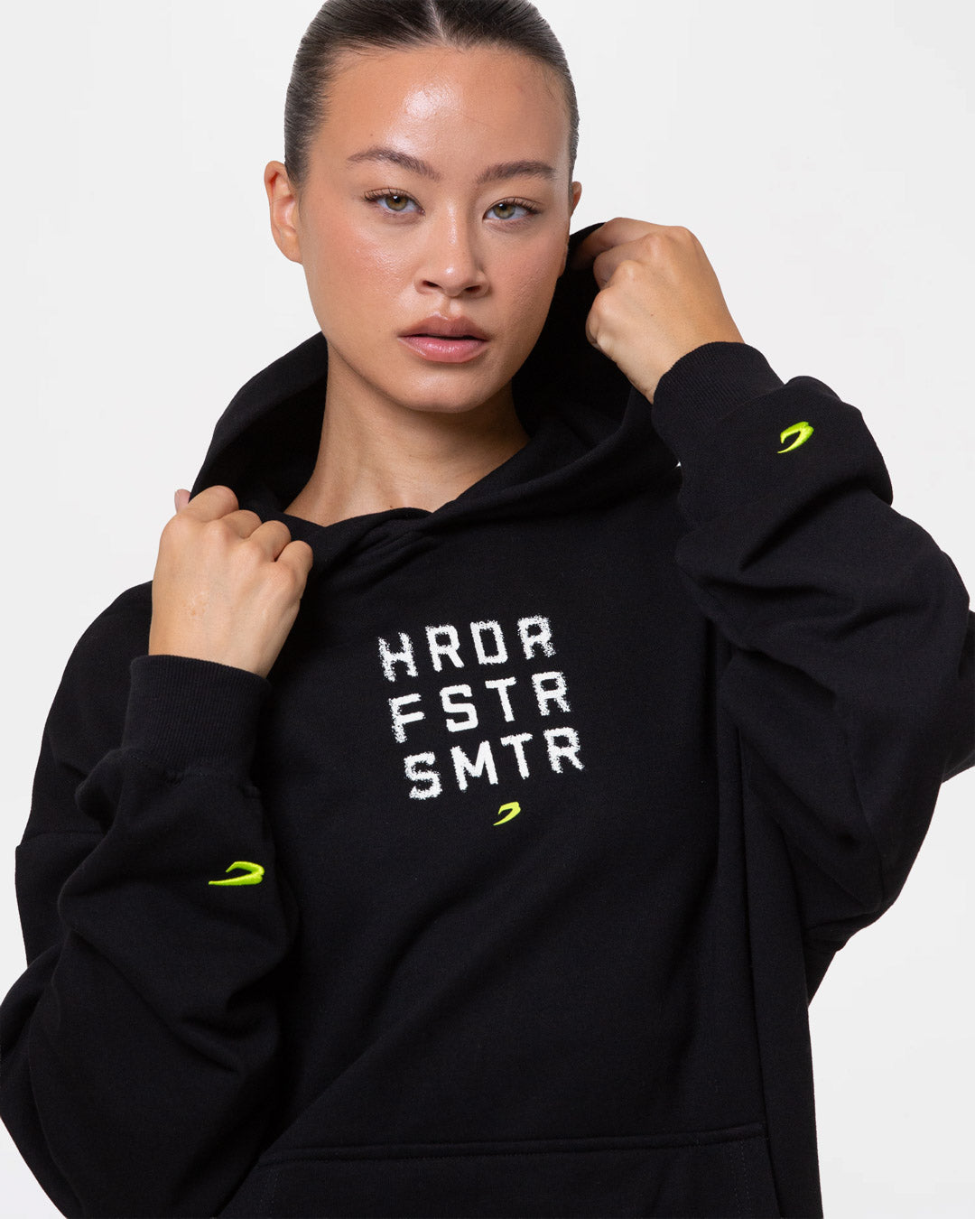 HRDR FSTR SMTR Oversized Hoodie - Black