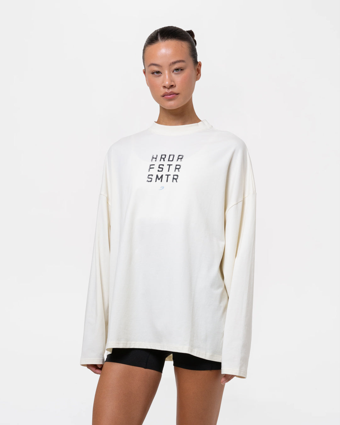 HRDR FSTR SMTR Oversized Long Sleeve T-Shirt - Ivory