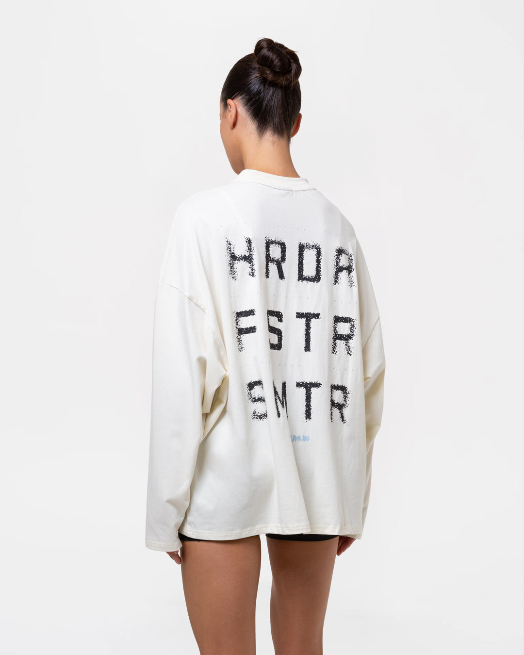 HRDR FSTR SMTR Oversized Long Sleeve T-Shirt - Ivory