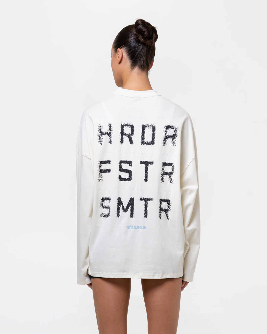 HRDR FSTR SMTR Oversized Long Sleeve T-Shirt - Ivory