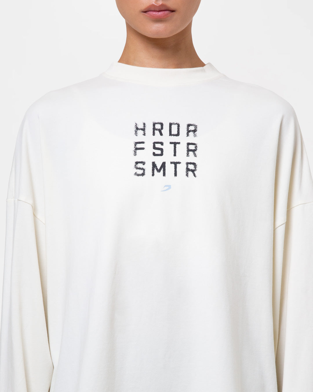 HRDR FSTR SMTR Oversized Long Sleeve T-Shirt - Ivory