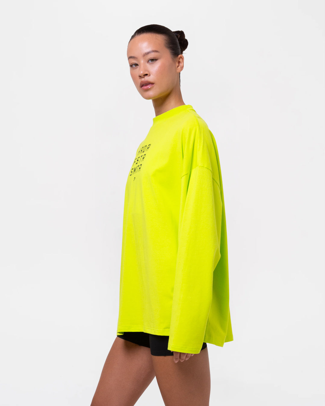HRDR FSTR SMTR Oversized Long Sleeve T-Shirt - Lime