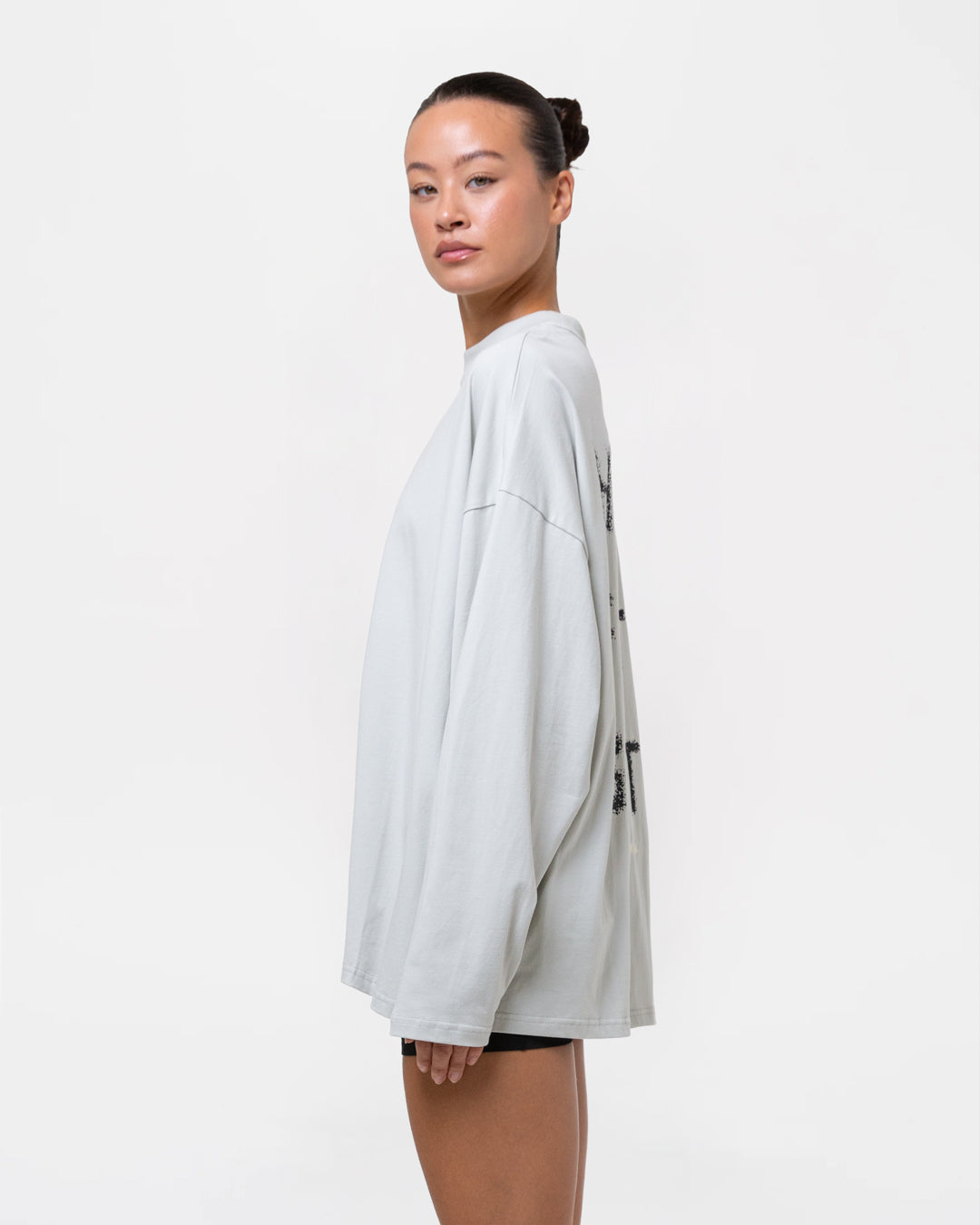 HRDR FSTR SMTR Oversized Long Sleeve T-Shirt - Slate