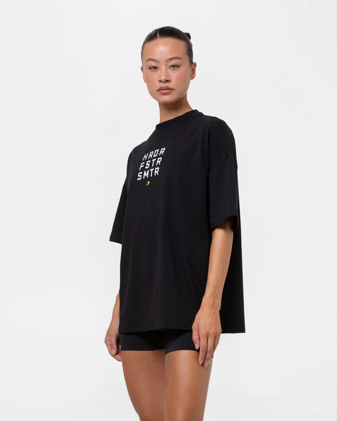 HRDR FSTR SMTR Oversized T-Shirt - Black