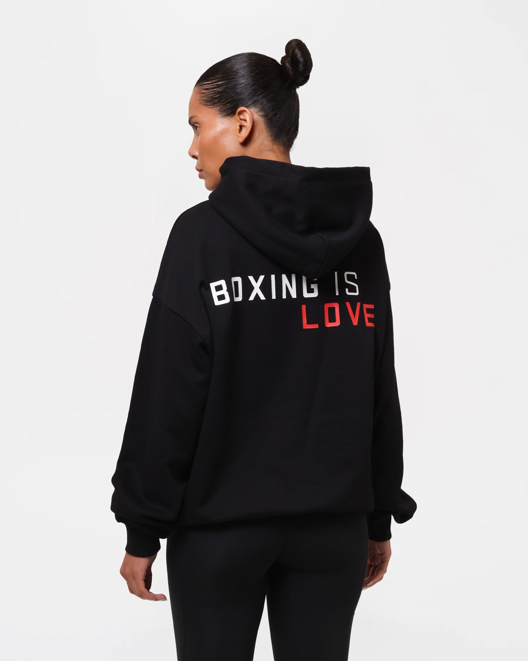 Boxing is Love Oversized Hoodie - Black