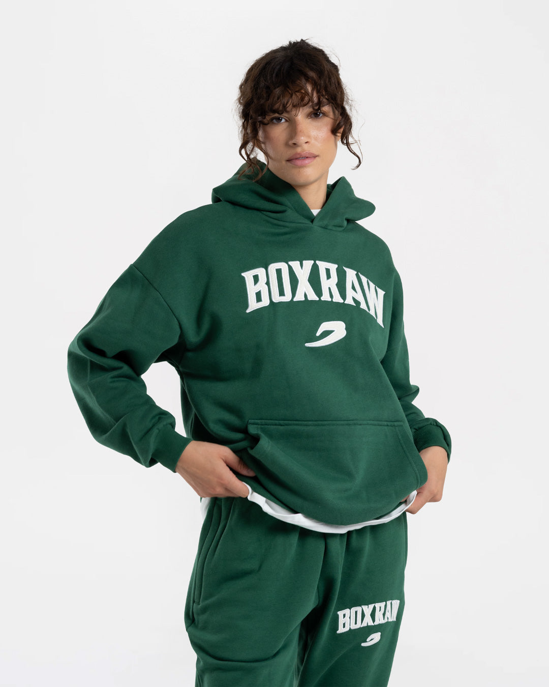 Women's East Street Hoodie - Green | BOXRAW