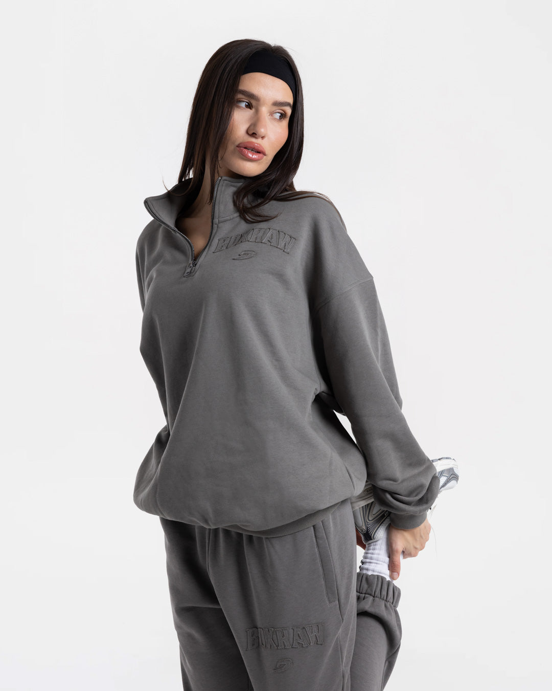 East Street 1/4 Zip - Distressed Grey
