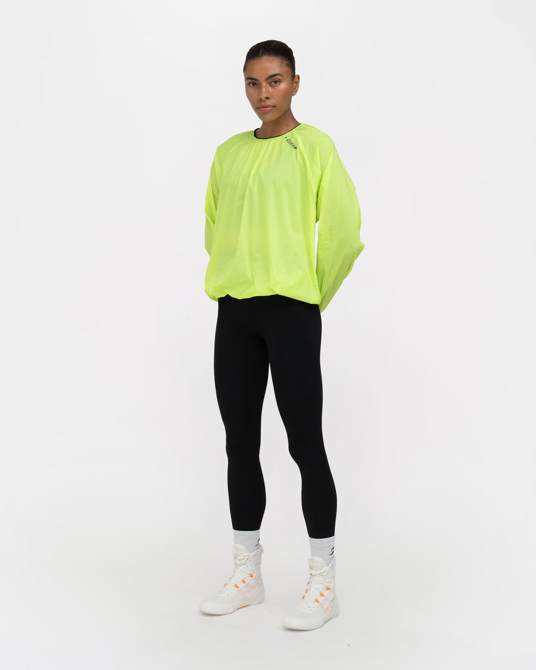 Genaro Oversized Windbreaker Crew - Neon Yellow