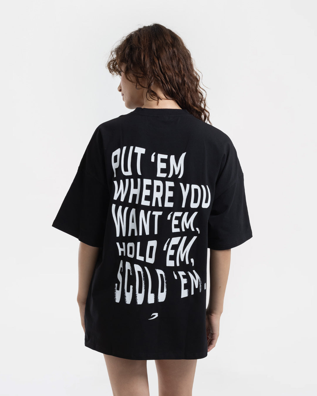 Hold 'Em Scold 'Em Oversized T-Shirt - Black