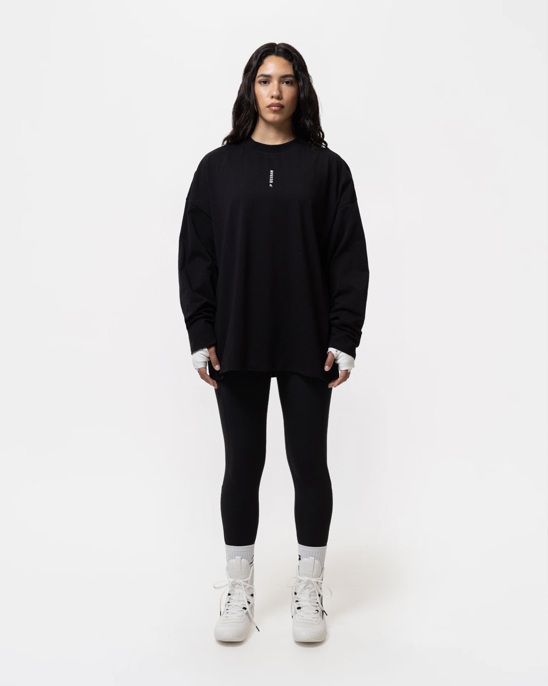 Lineal Long Sleeve T-Shirt - Black