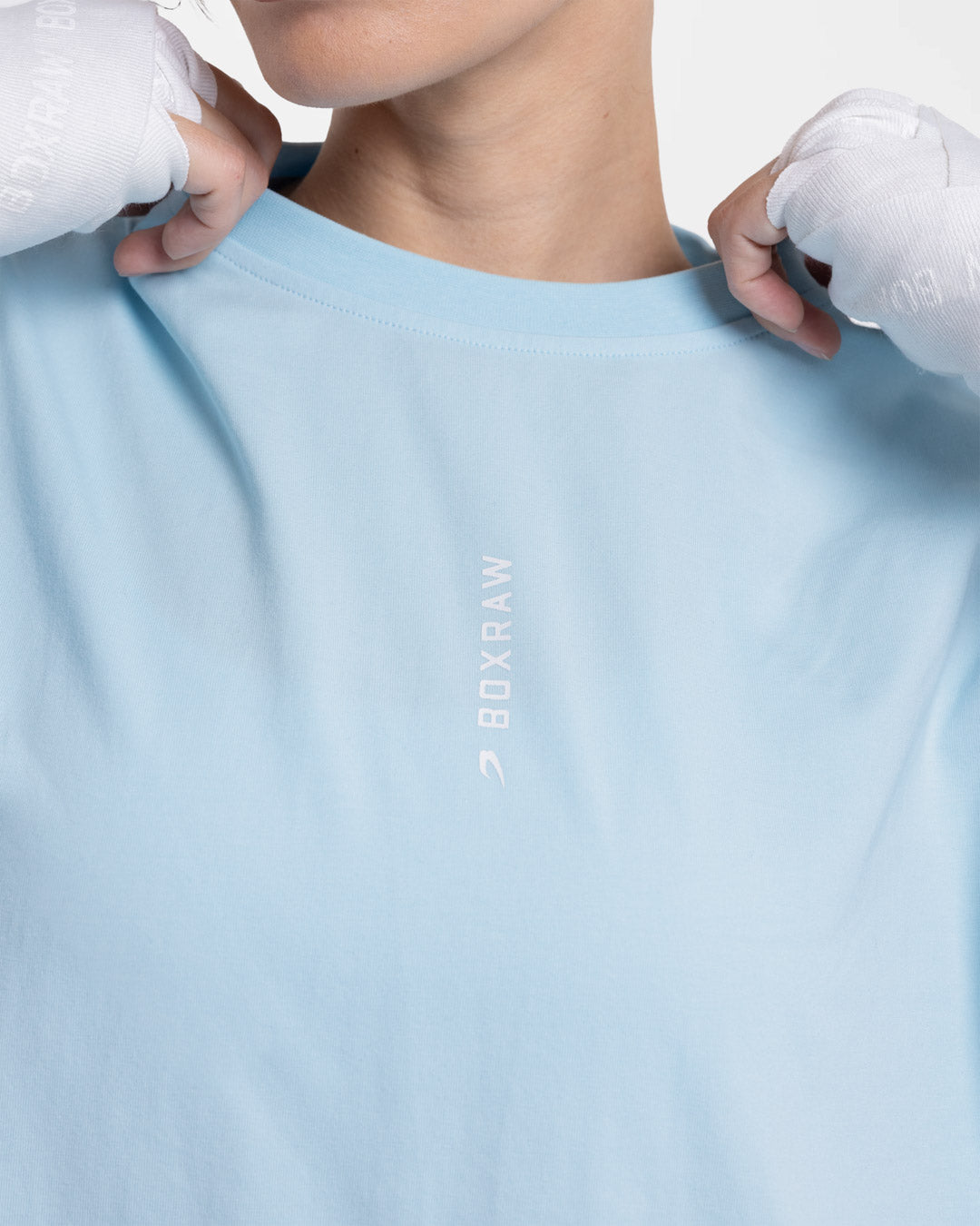 Lineal Oversized T-Shirt - Baby Blue