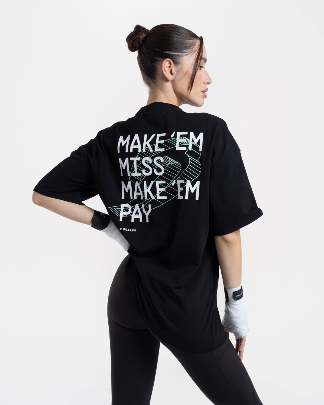 Make 'Em Miss Oversized T-Shirt - Black
