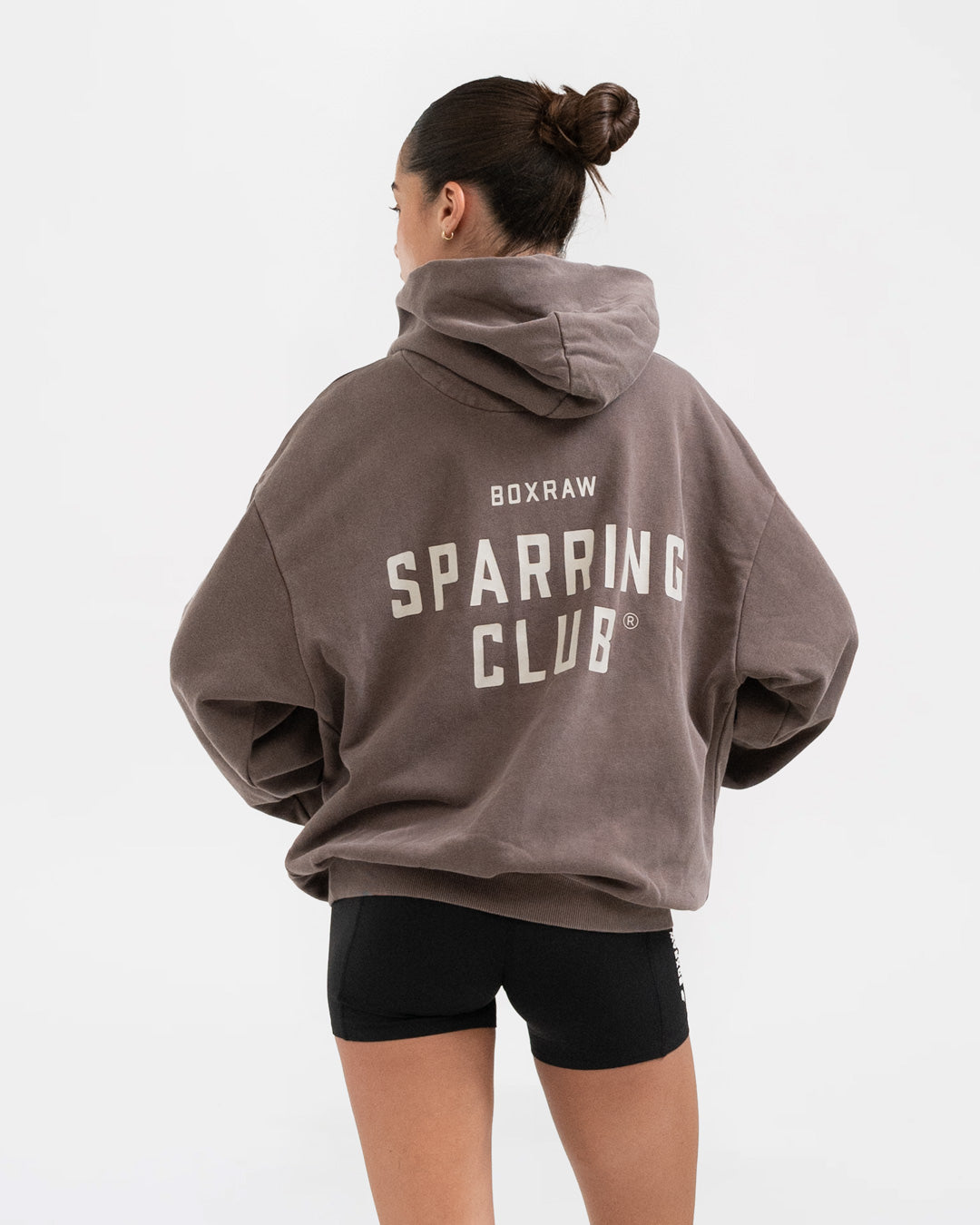 Sparring Club Oversized Hoodie - Washed Brown
