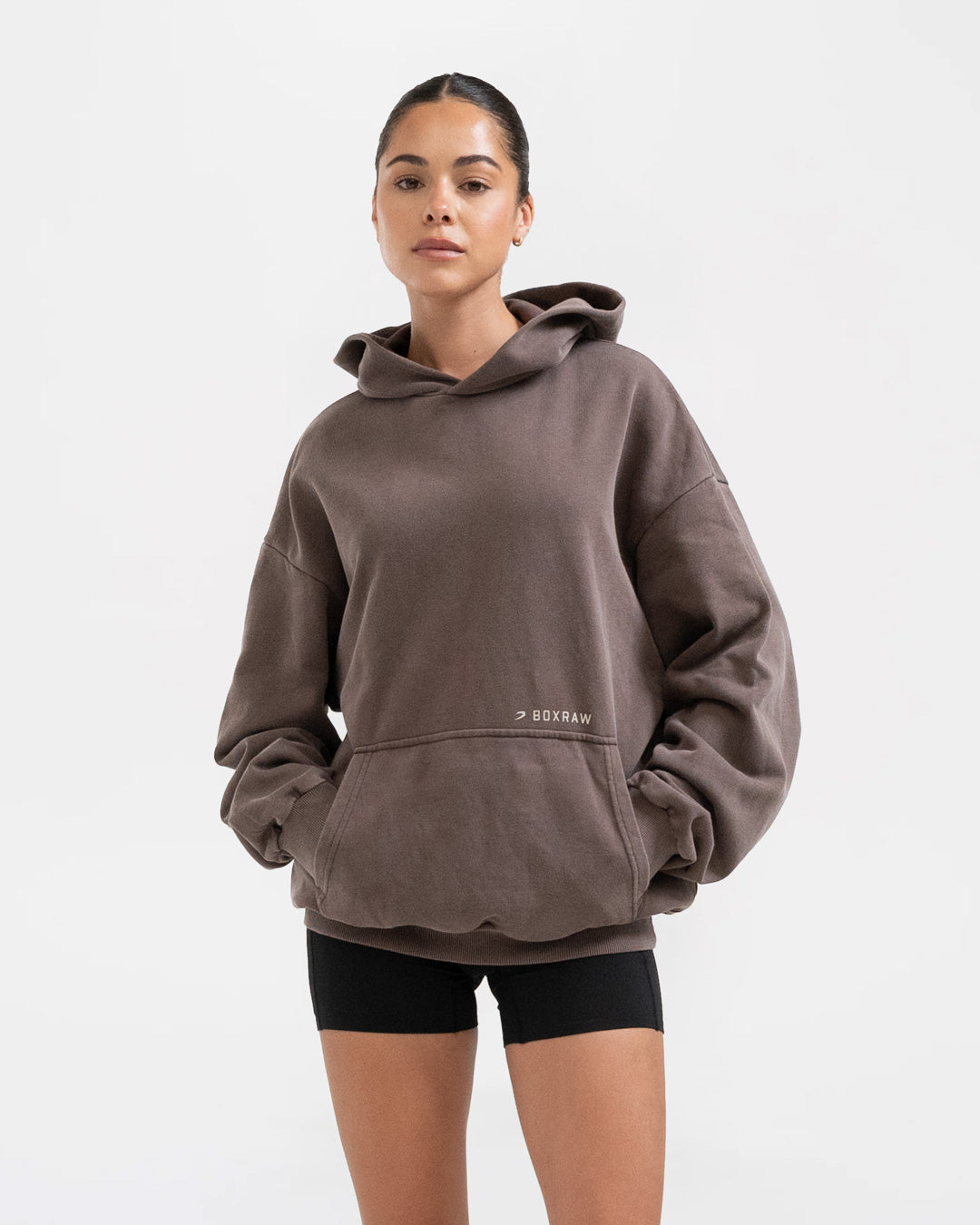 Sparring Club Oversized Hoodie - Washed Brown