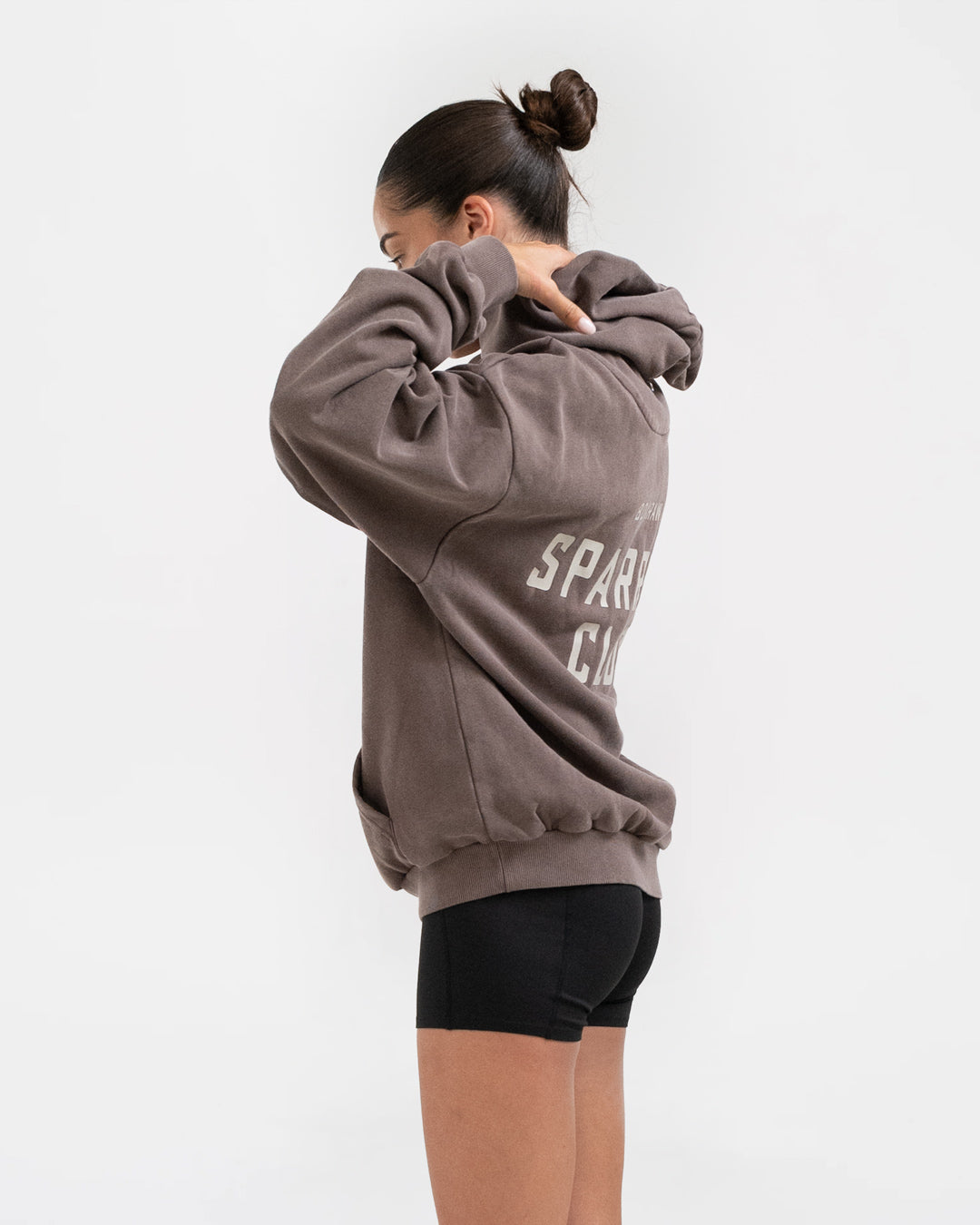 Sparring Club Oversized Hoodie - Washed Brown