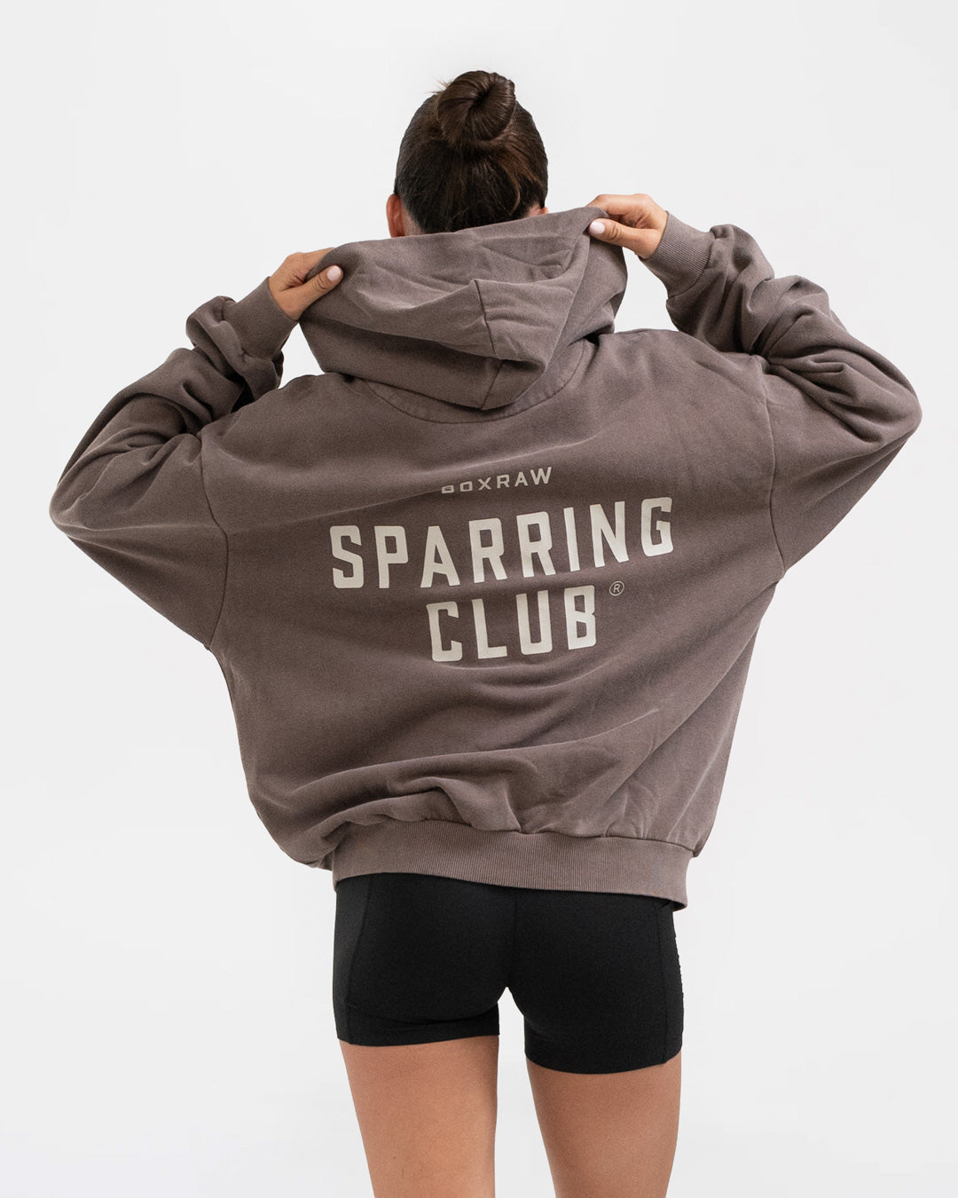 Sparring Club Oversized Hoodie - Washed Brown