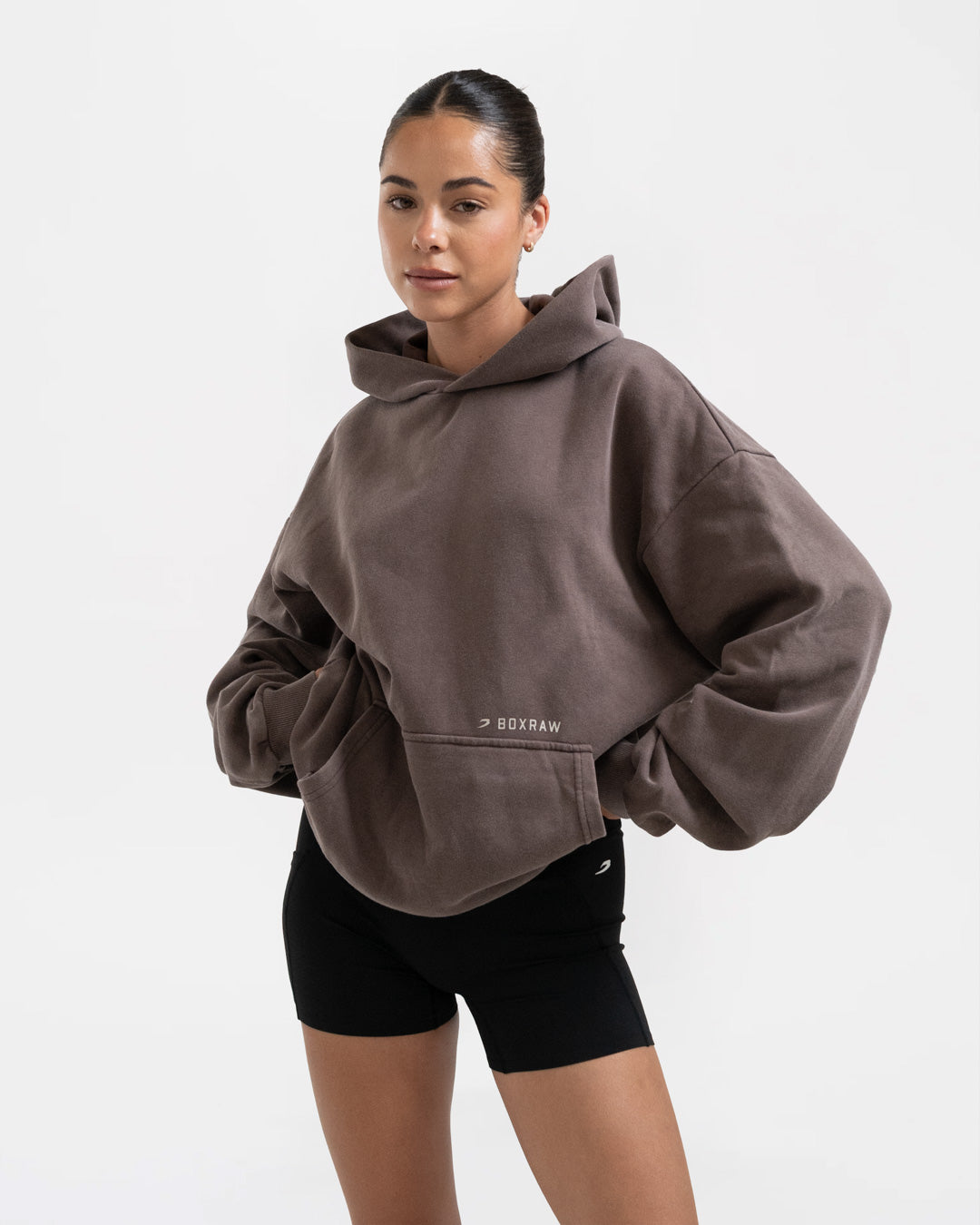 Sparring Club Oversized Hoodie - Washed Brown
