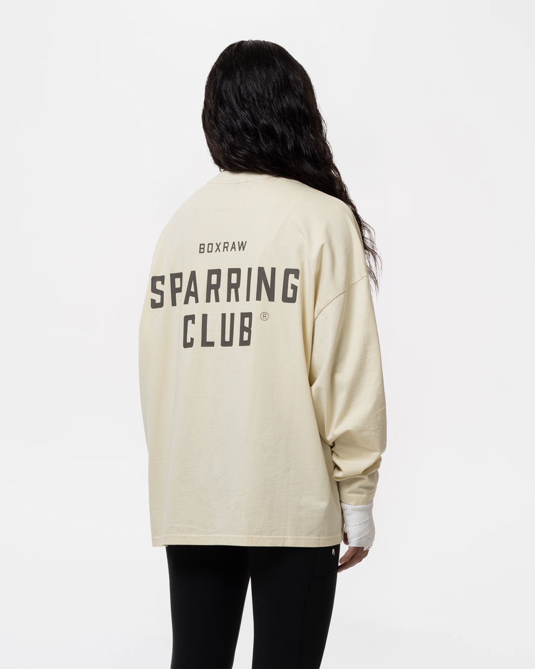 Sparring Club Long Sleeve T-Shirt - Washed Beige