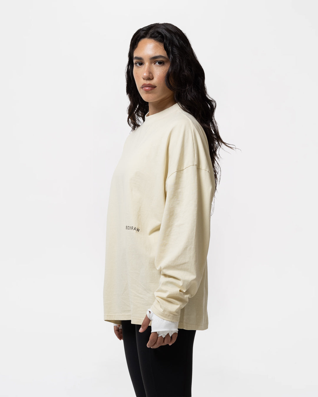 Sparring Club Long Sleeve T-Shirt - Washed Beige